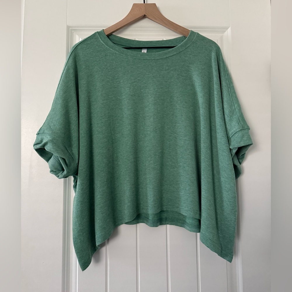 Casual Green Short Sleeve Women's Tee